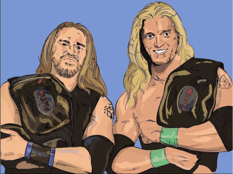Illustration WWE fighters